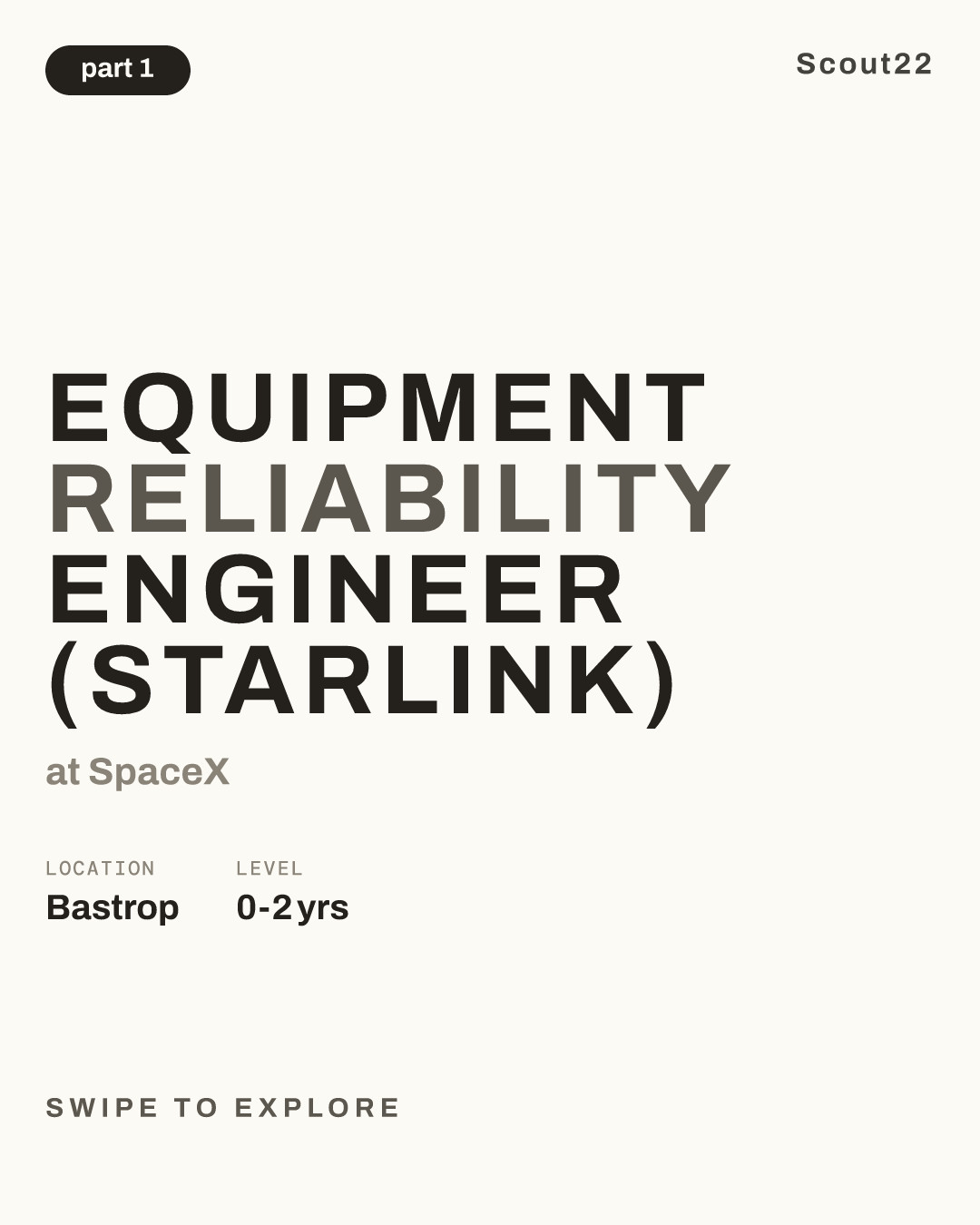Equipment Reliability Engineer (Starlink) at SpaceX