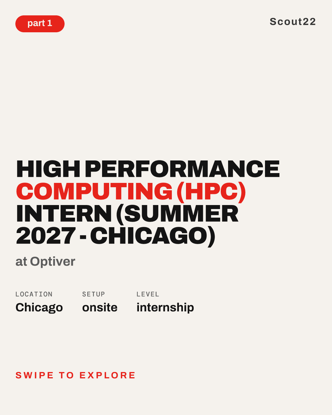 High Performance Computing (HPC) Intern (Summer 2027 - Chicago) at Optiver