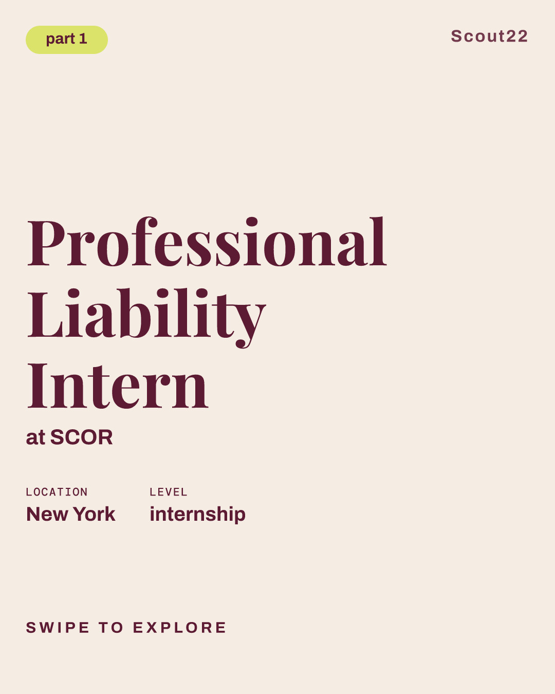 Professional Liability Intern at SCOR