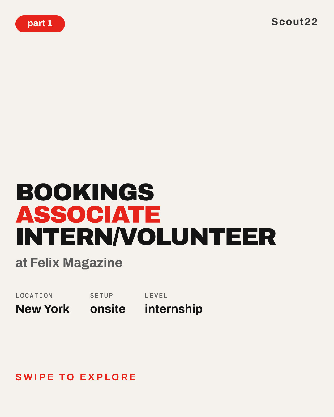 Bookings Associate Intern/Volunteer at Felix Magazine