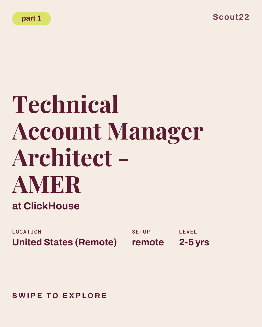 Technical Account Manager Architect - AMER at ClickHouse