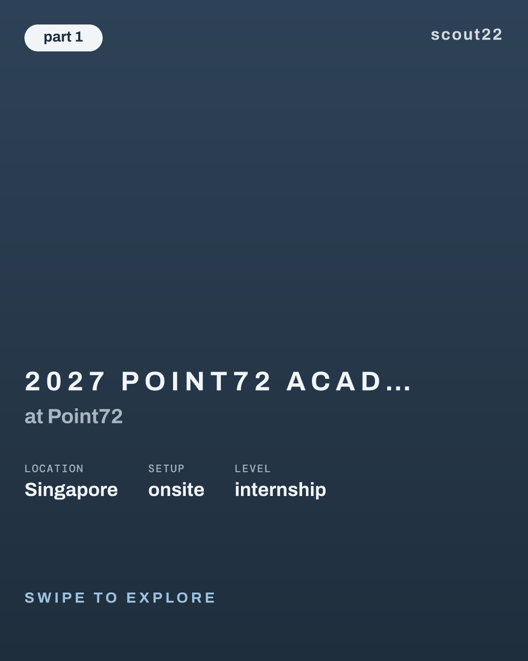 2027 Point72 Academy Investment Analyst Summer Internship Program - Singapore at Point72