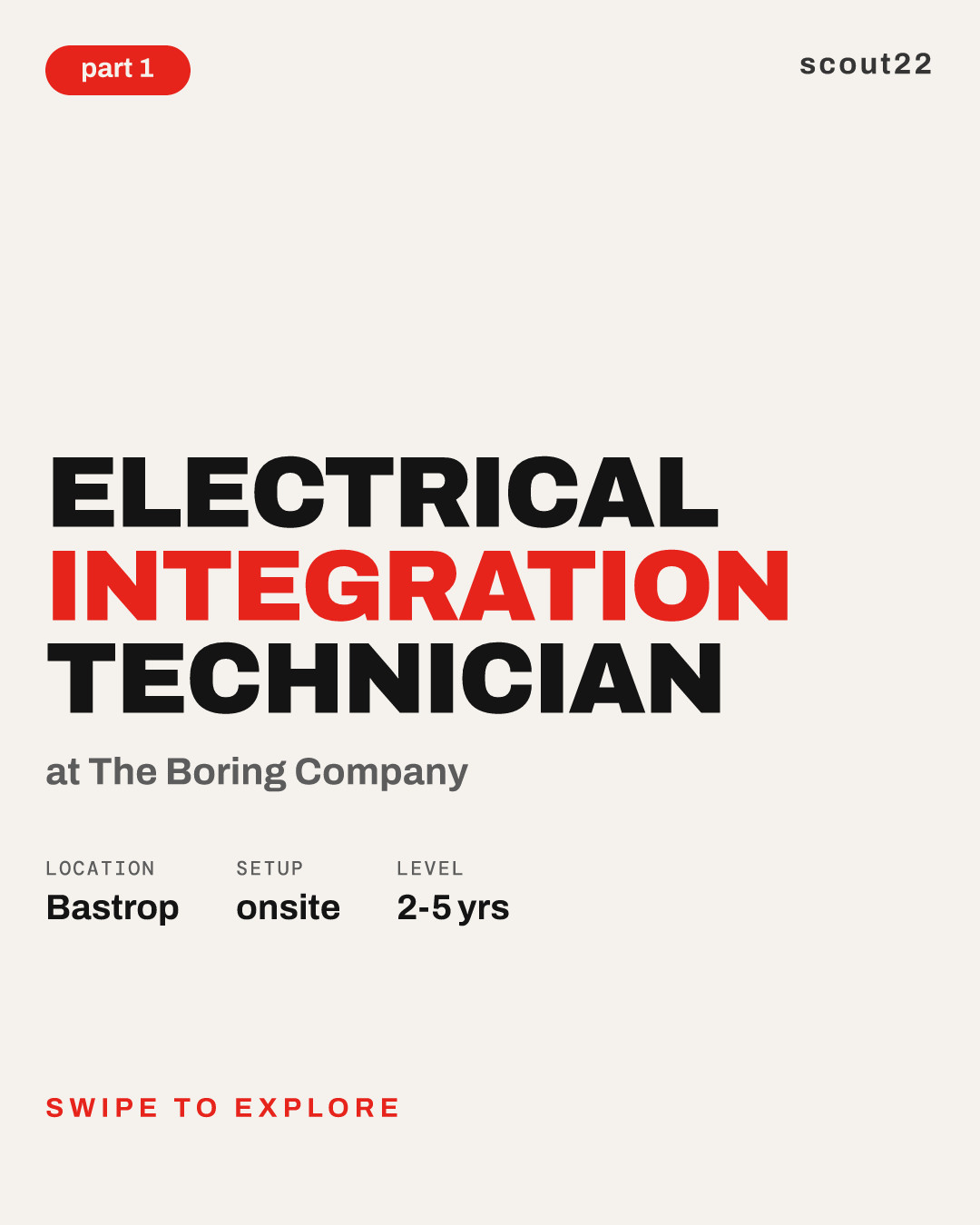 Electrical Integration Technician at The Boring Company