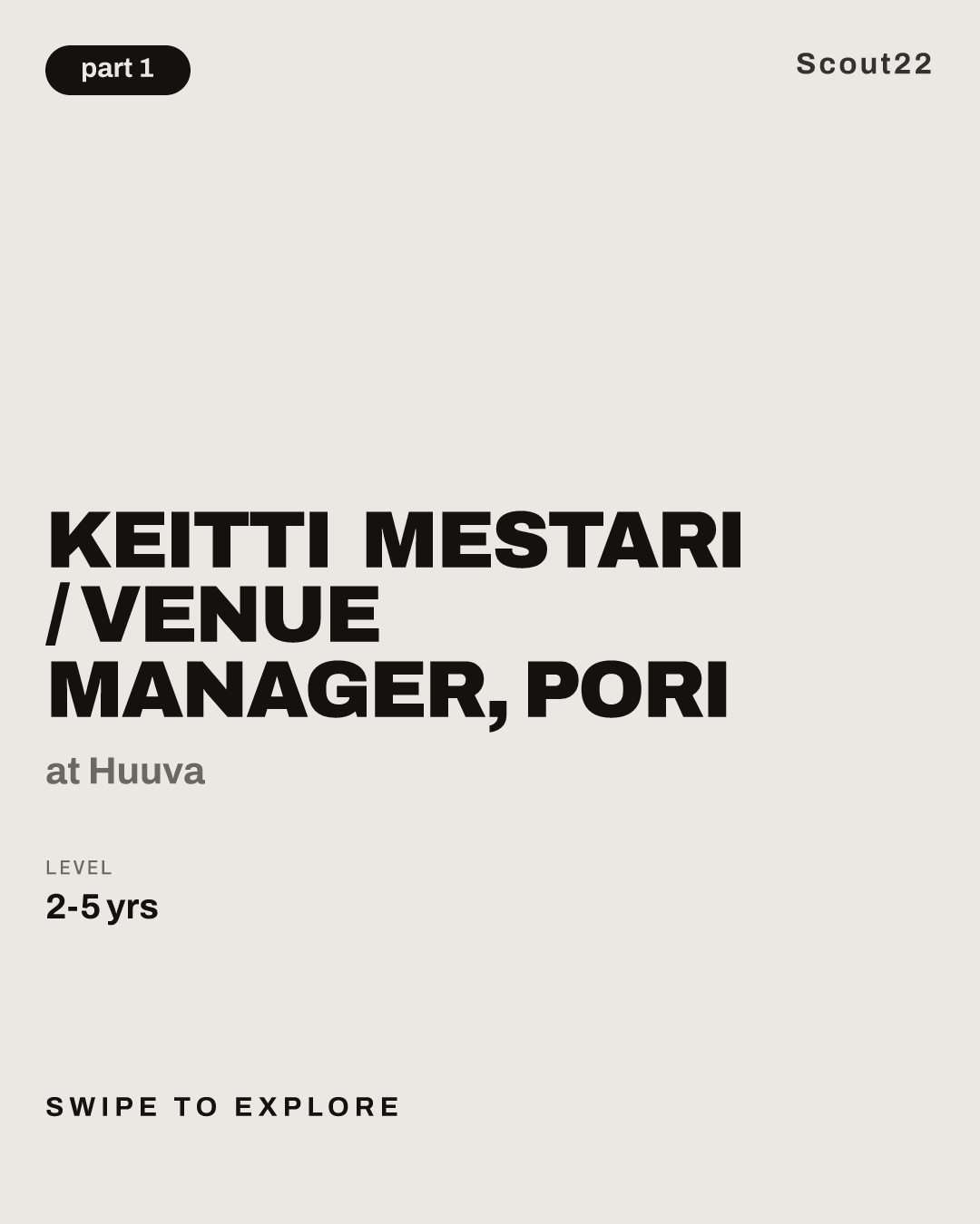 Keittiömestari / Venue Manager, Pori at Huuva