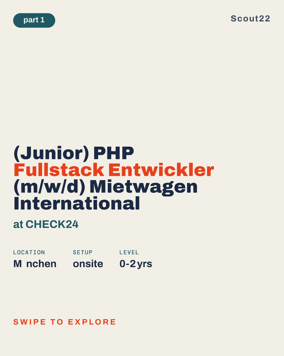 (Junior) PHP Fullstack Entwickler (m/w/d) Mietwagen International at CHECK24