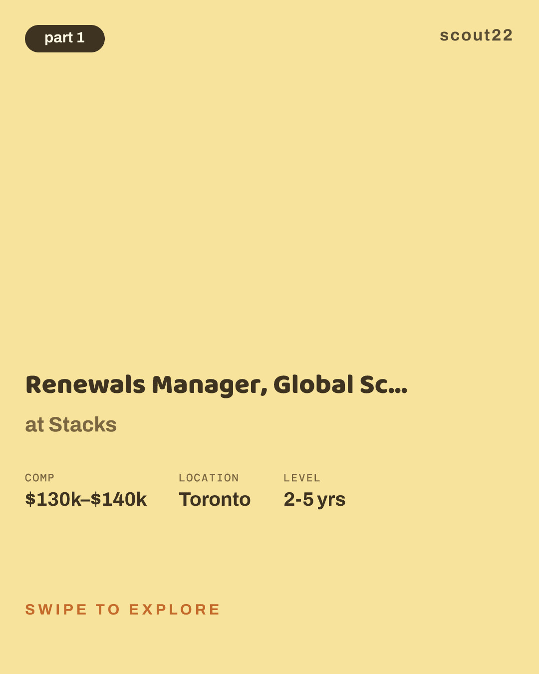 Renewals Manager, Global Scaled Customer Success - Toronto at Stacks