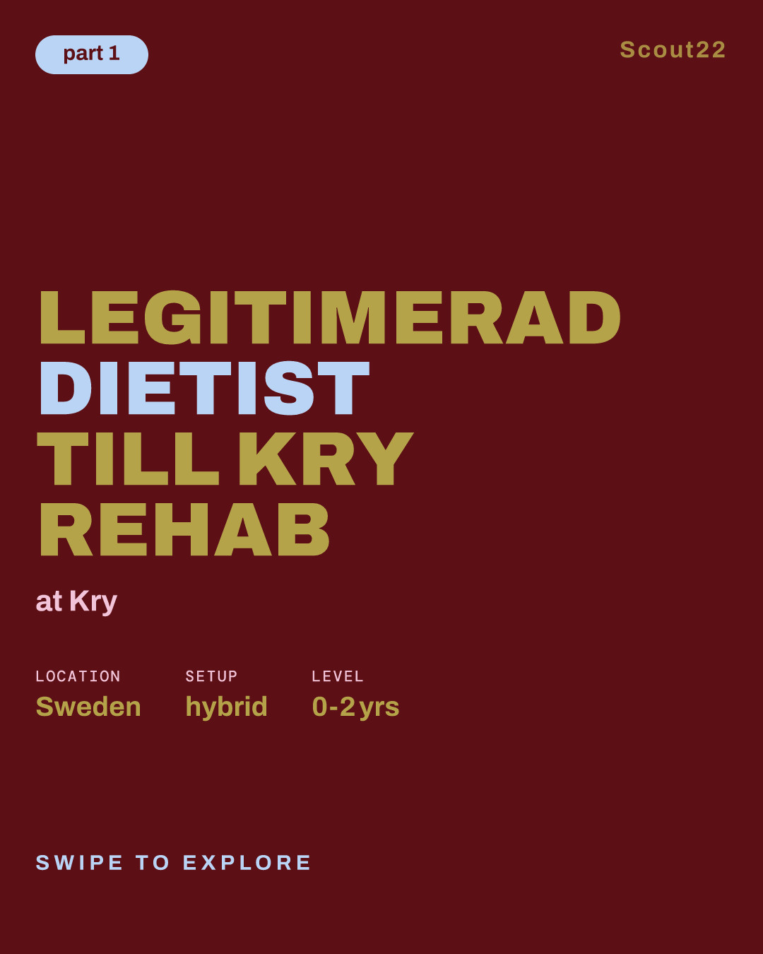 Legitimerad Dietist till Kry Rehab at Kry