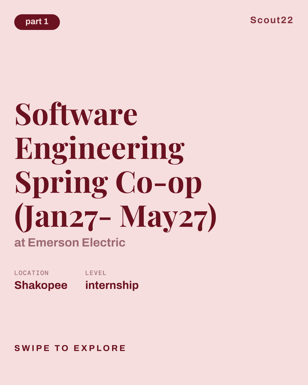 Software Engineering Spring Co-op (Jan27- May27) at Emerson Electric