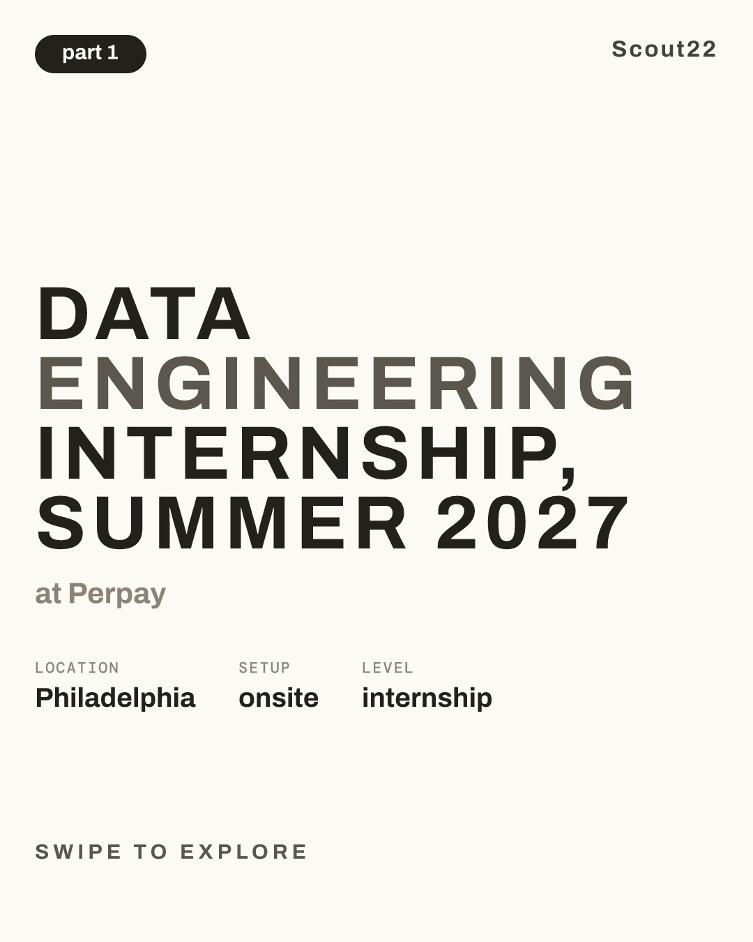 Data Engineering Internship, Summer 2027 at Perpay
