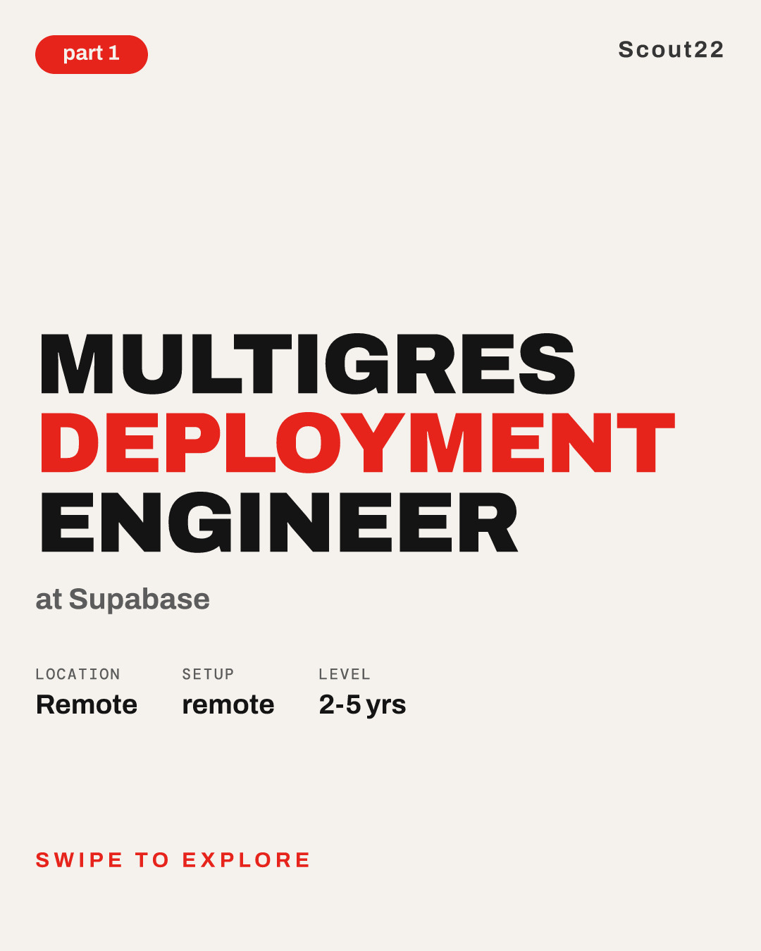 Multigres Deployment Engineer at Supabase