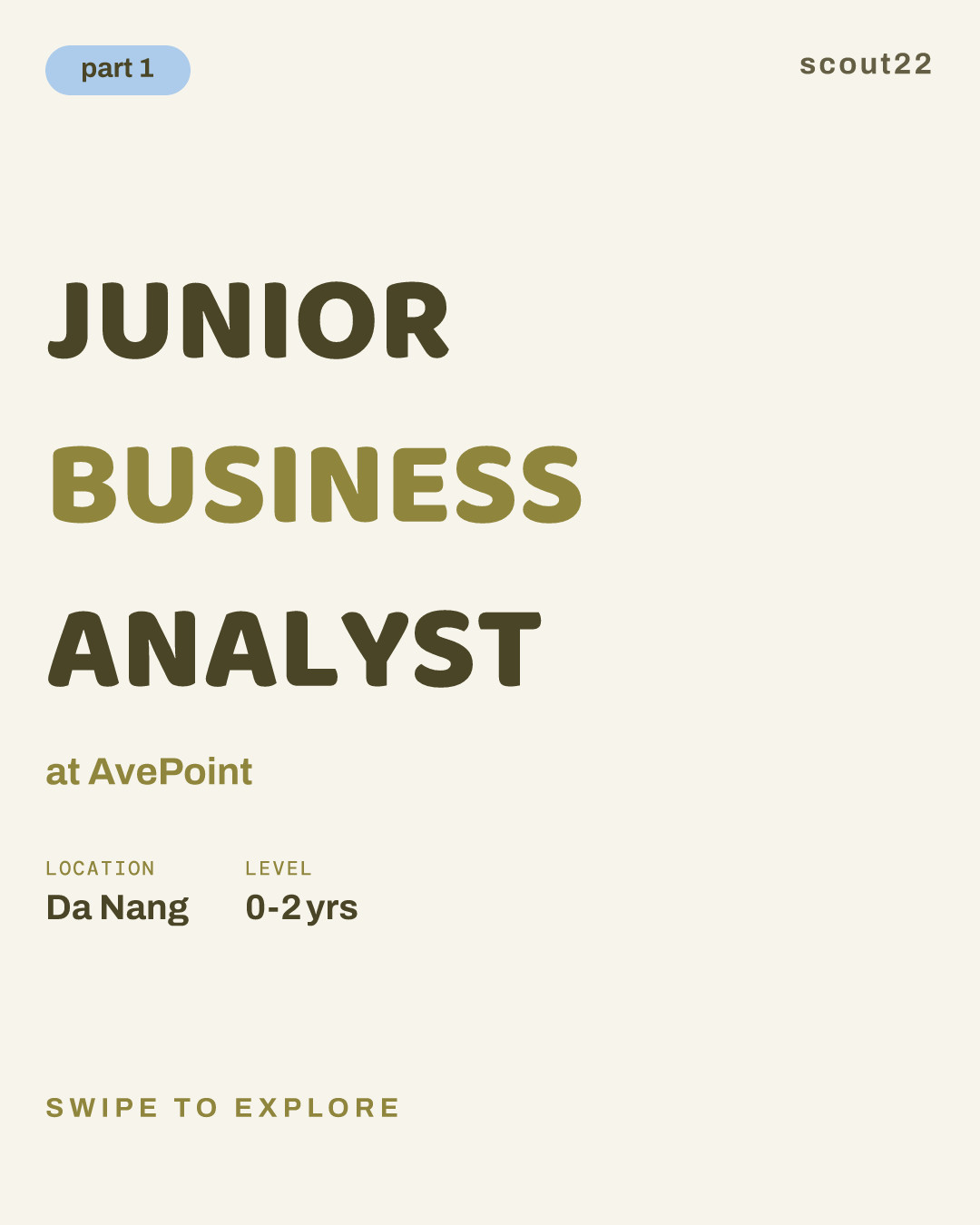 JUNIOR BUSINESS ANALYST at AvePoint