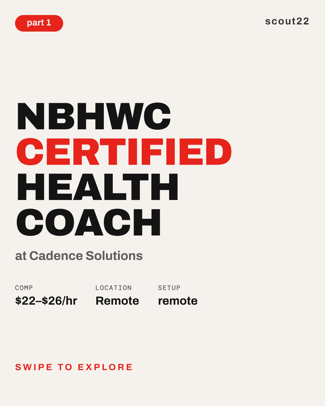 NBHWC Certified Health Coach at Cadence Solutions