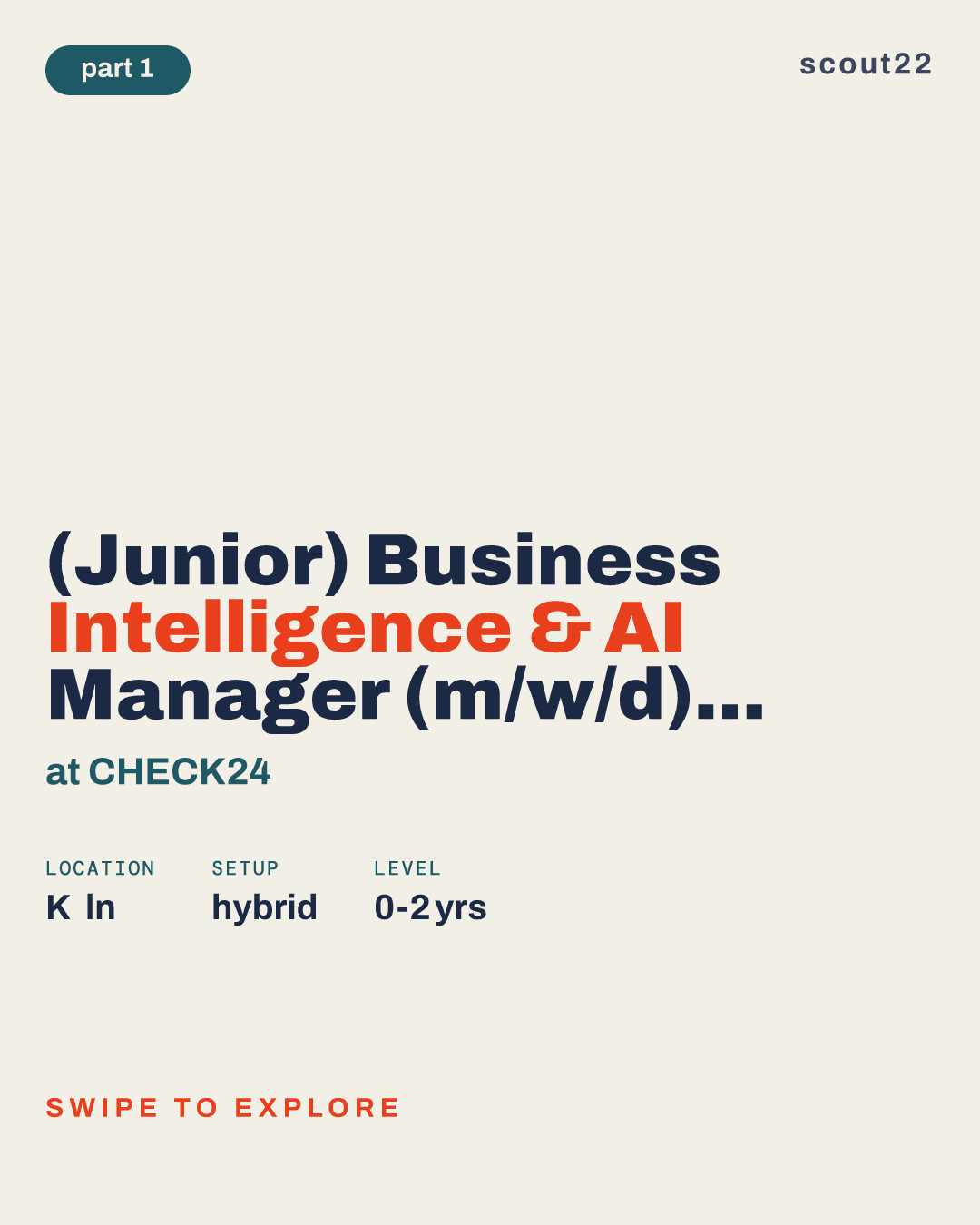 (Junior) Business Intelligence & AI Manager (m/w/d) Mobilfunk at CHECK24