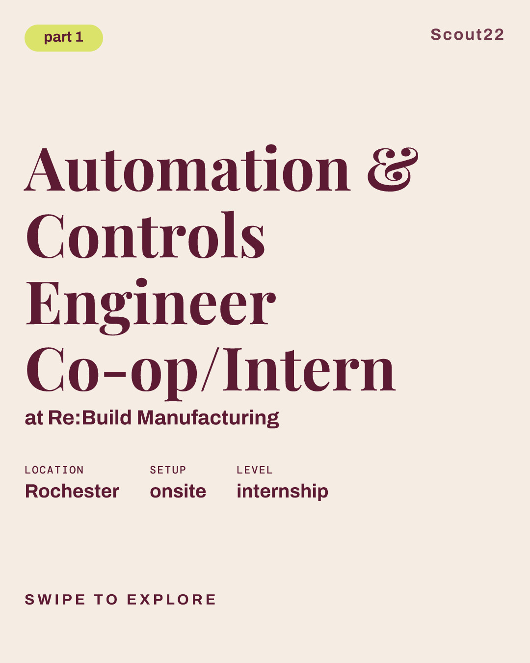Automation & Controls Engineer Co-op/Intern at Re:Build Manufacturing