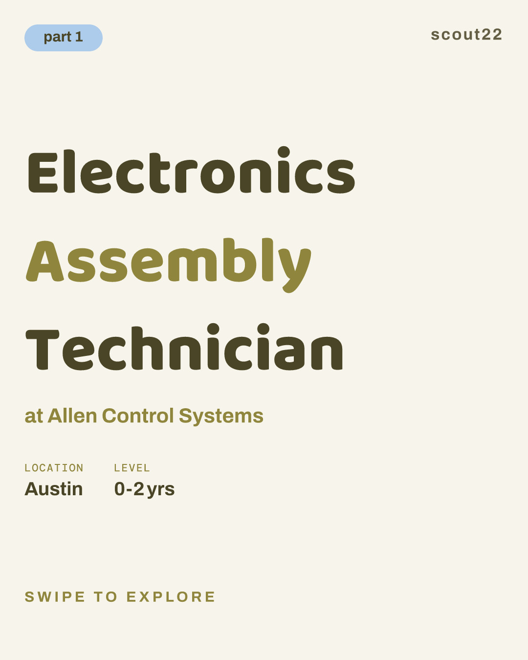 Electronics Assembly Technician at Allen Control Systems
