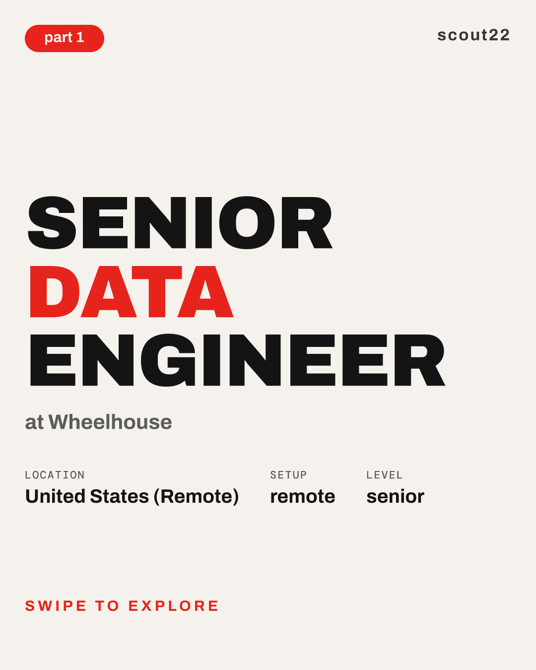 Senior Data Engineer at Wheelhouse