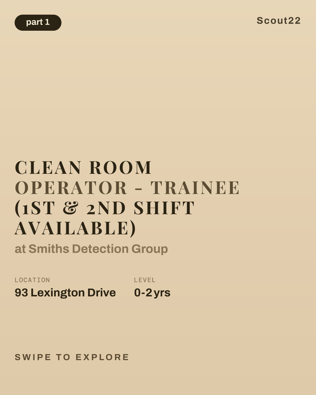 Clean Room Operator - Trainee (1st & 2nd Shift Available) at Smiths Detection Group