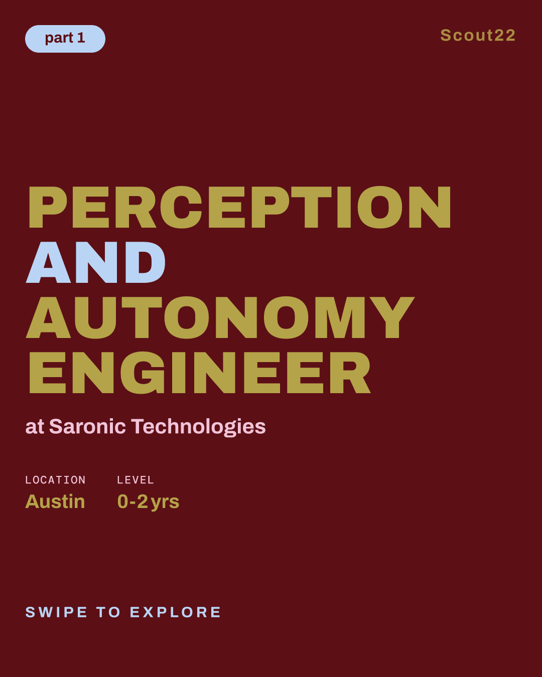 Perception and Autonomy Engineer at Saronic Technologies