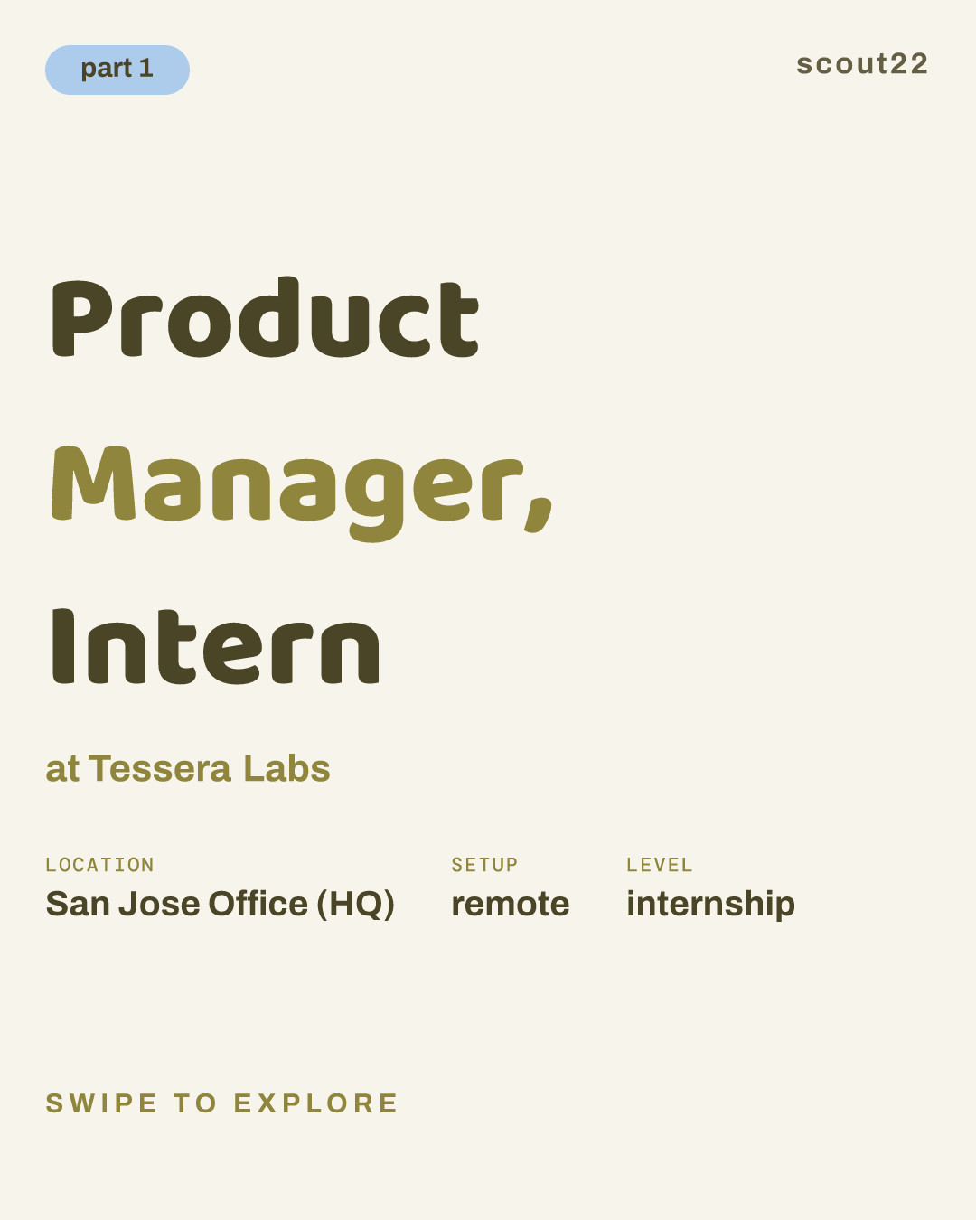 Product Manager, Intern at Tessera Labs