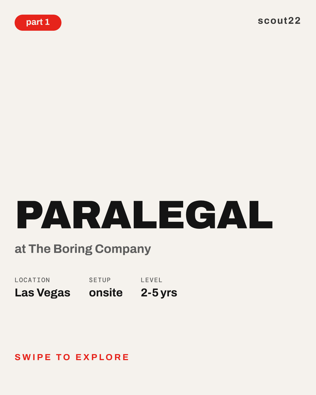 Paralegal at The Boring Company