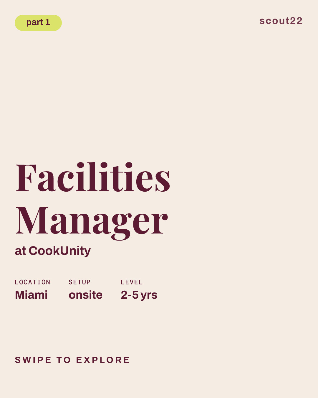 Facilities Manager at CookUnity
