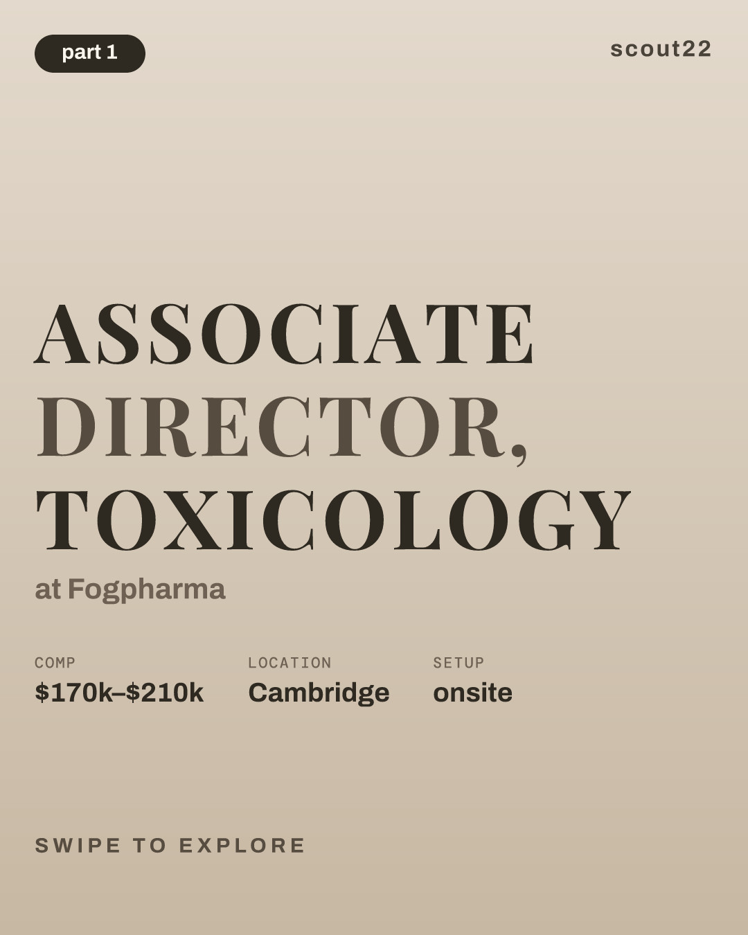 Associate Director, Toxicology at Fogpharma