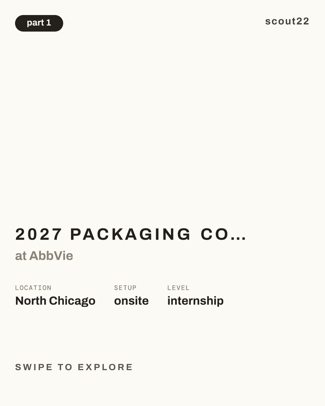 2027 Packaging Co-Op (Jan - June) at AbbVie