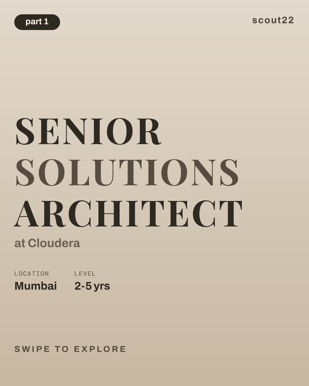 Senior Solutions Architect at Cloudera