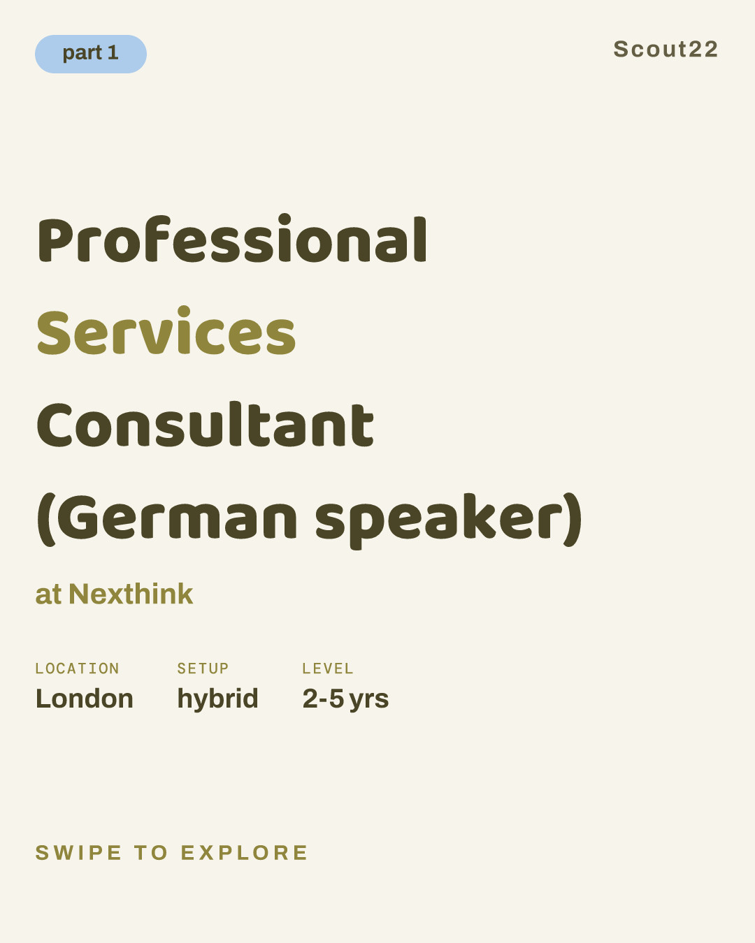 Professional Services Consultant (German speaker) at Nexthink