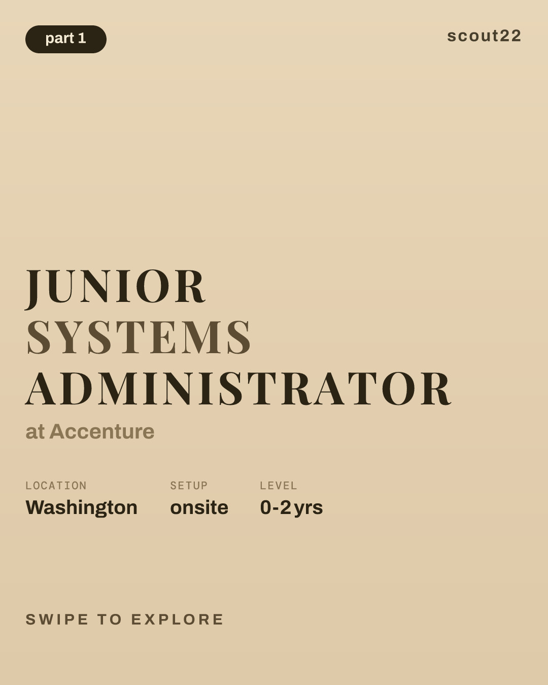 Junior Systems Administrator at Accenture