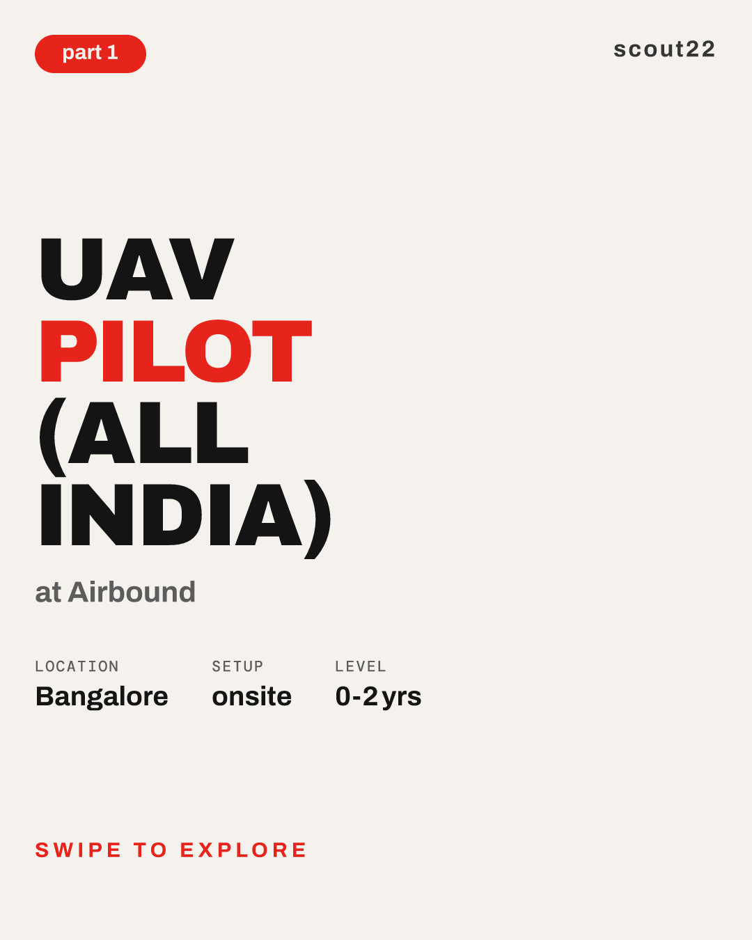 UAV Pilot (All India) at Airbound