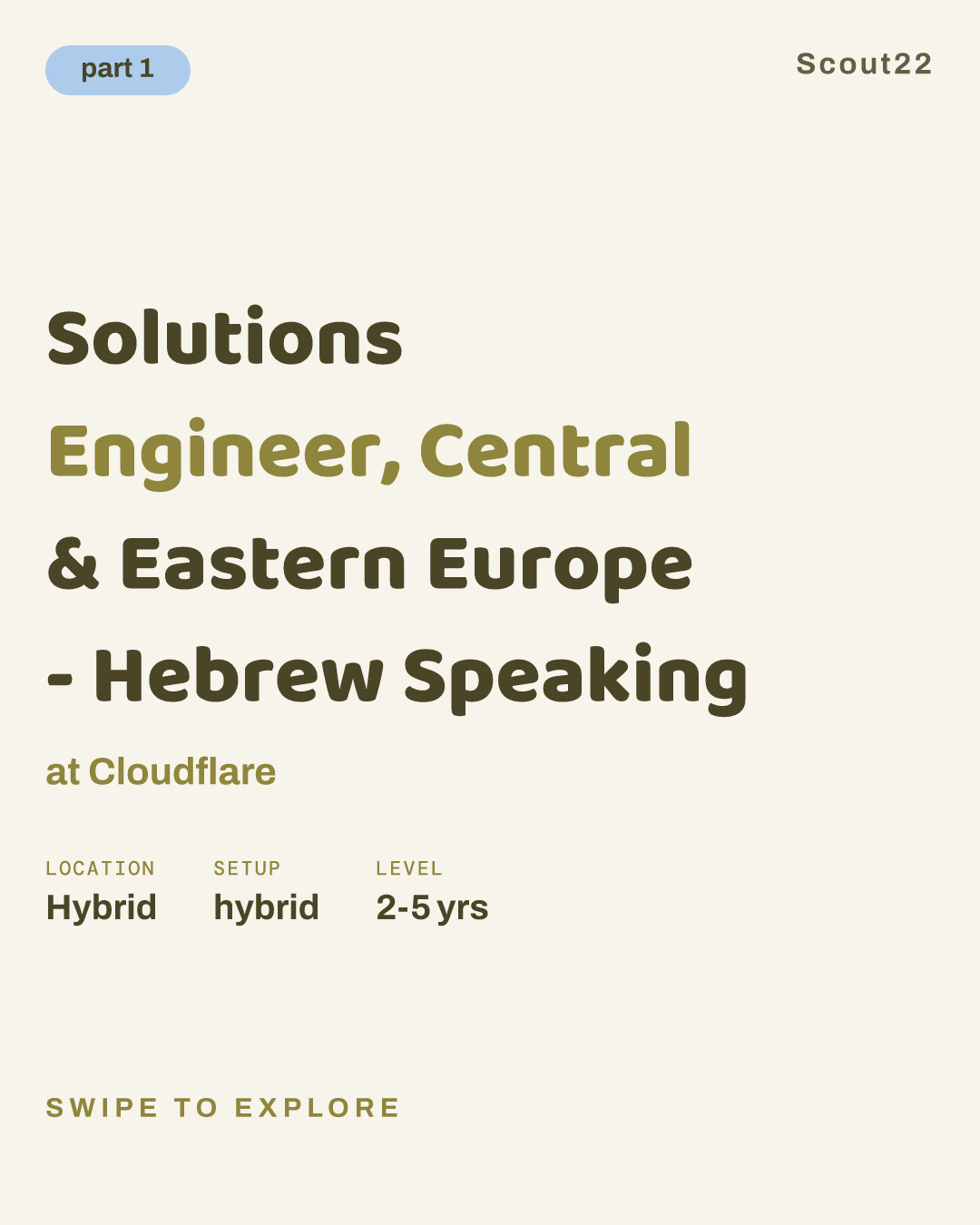 Solutions Engineer, Central & Eastern Europe - Hebrew Speaking at Cloudflare