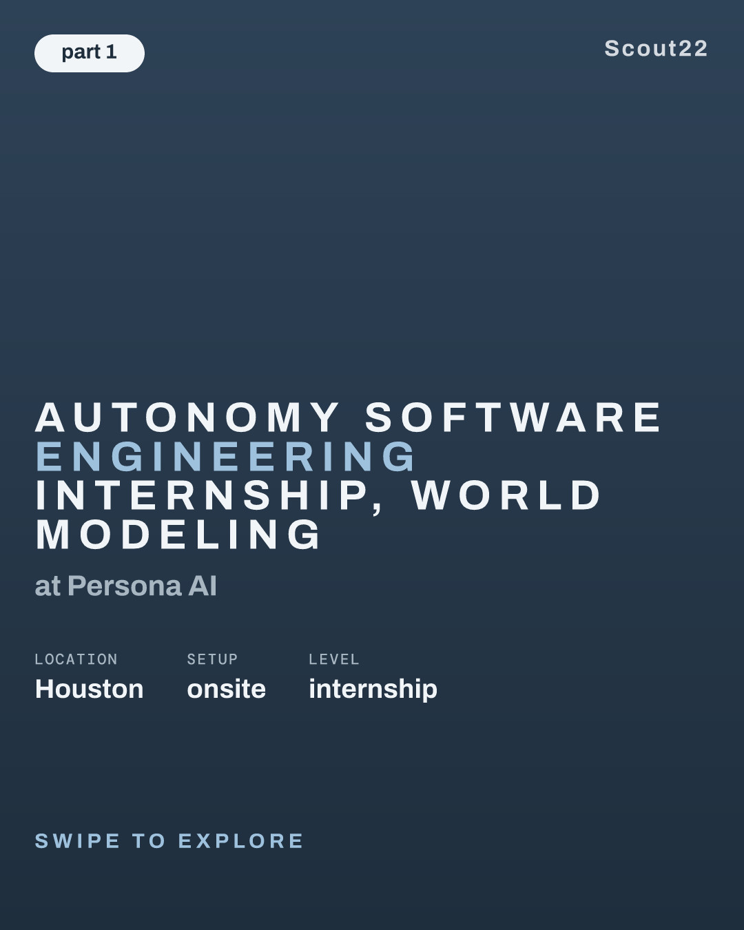 Autonomy Software Engineering Internship, World Modeling at Persona AI
