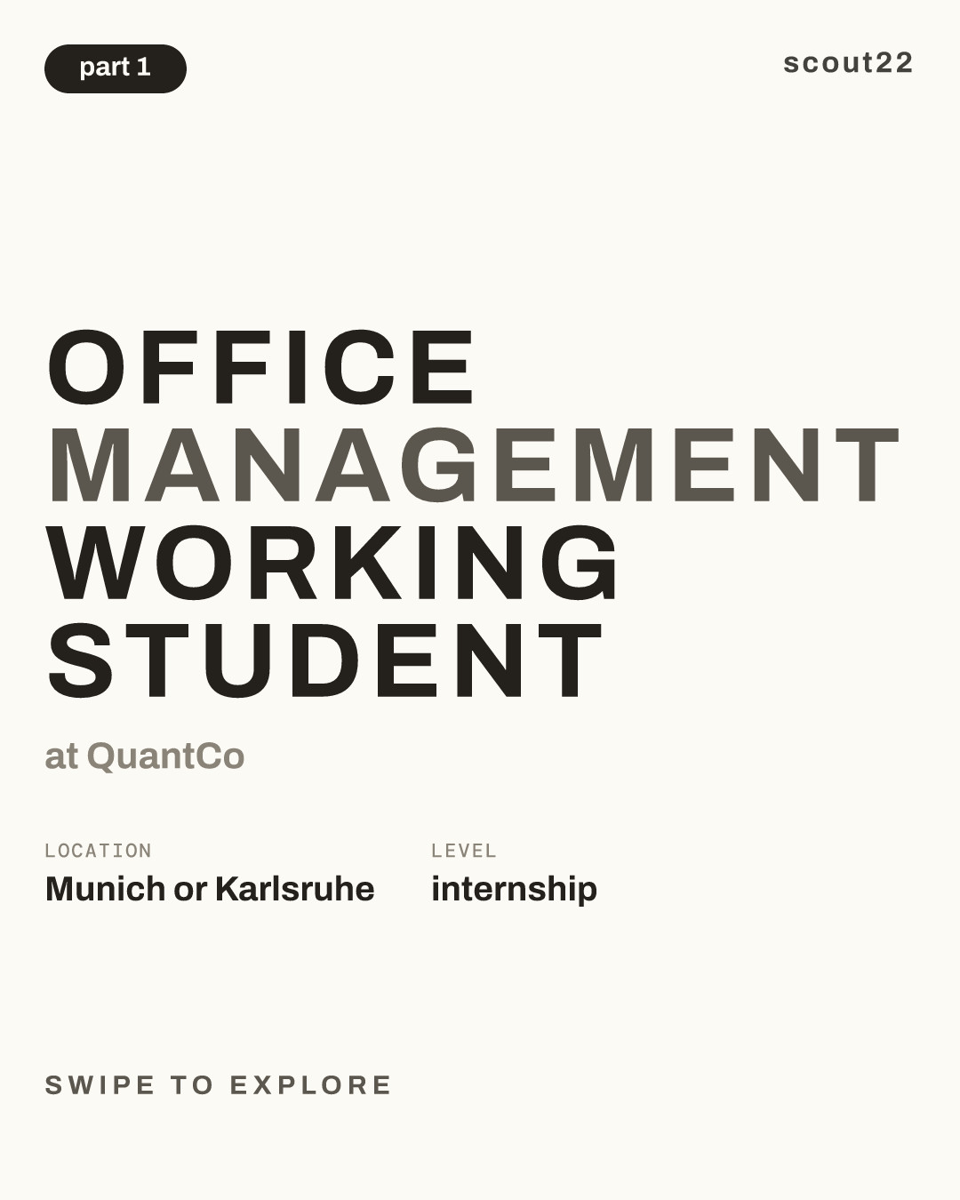 Office Management Working Student at QuantCo