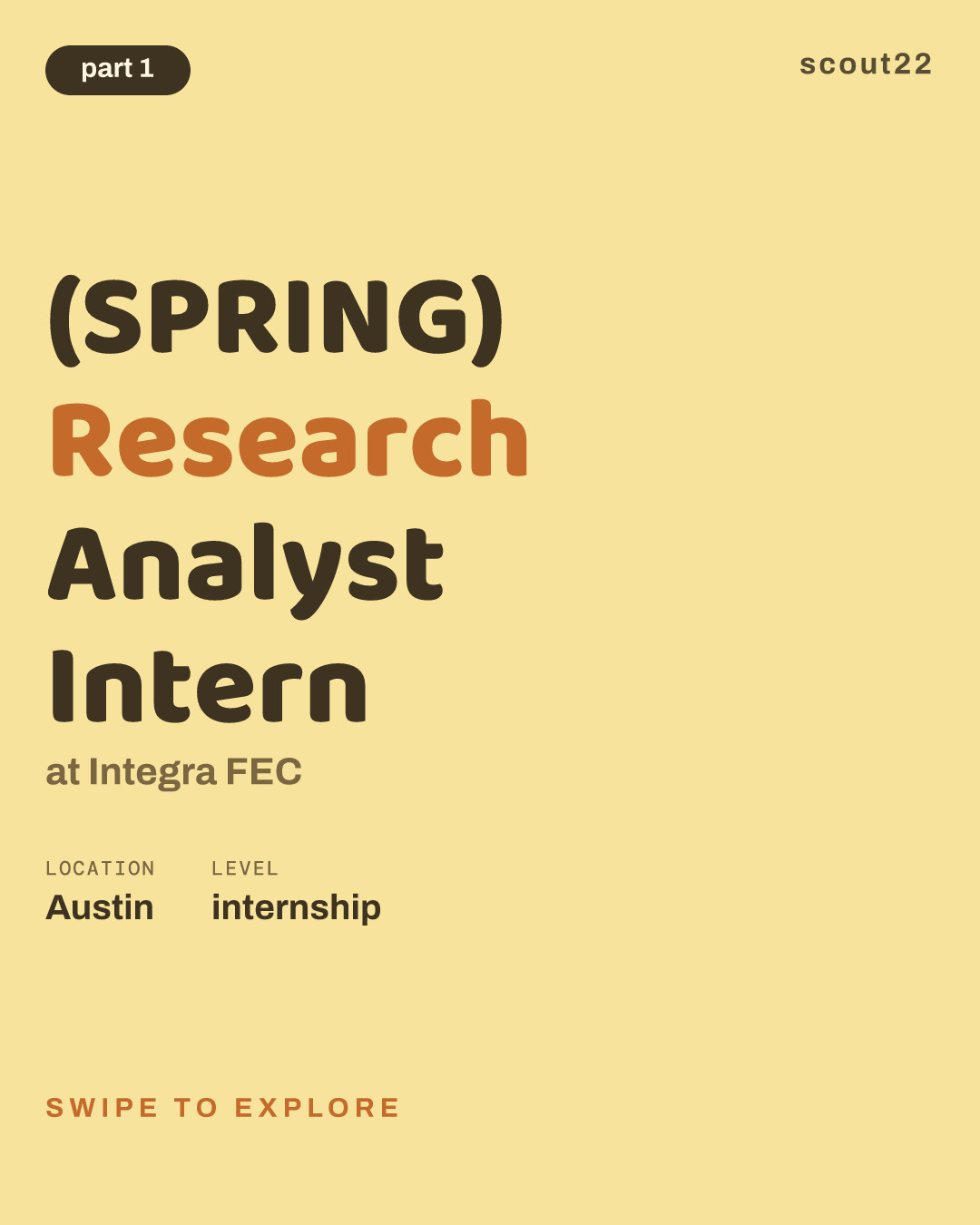 (SPRING) Research Analyst Intern at Integra FEC