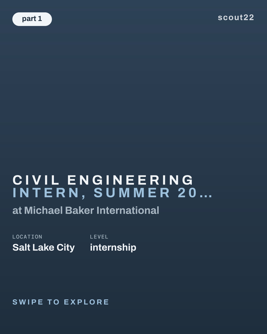 Civil Engineering Intern, Summer 2027 (Bridge, Roadway, Drainage) at Michael Baker International