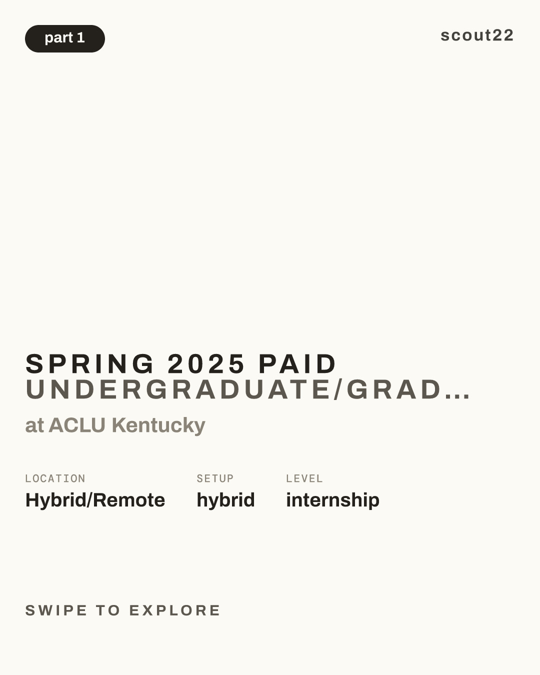 Spring 2025 Paid Undergraduate/Graduate Intern, Organizational Management, Equity and Inclusion at ACLU Kentucky