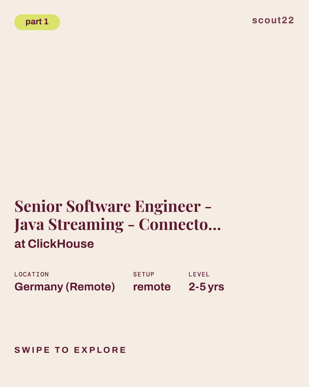 Senior Software Engineer - Java Streaming - Connectors at ClickHouse