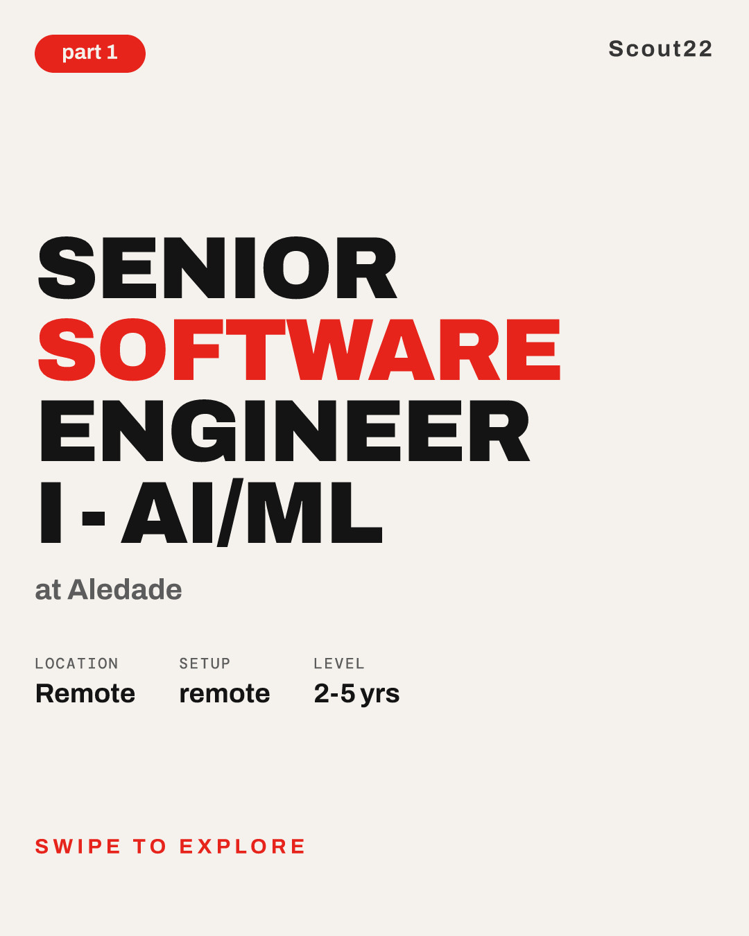 Senior Software Engineer I - AI/ML at Aledade