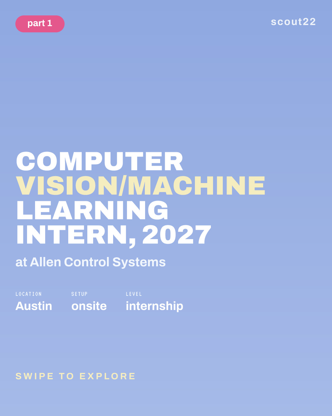 Computer Vision/Machine Learning Intern, 2027 at Allen Control Systems