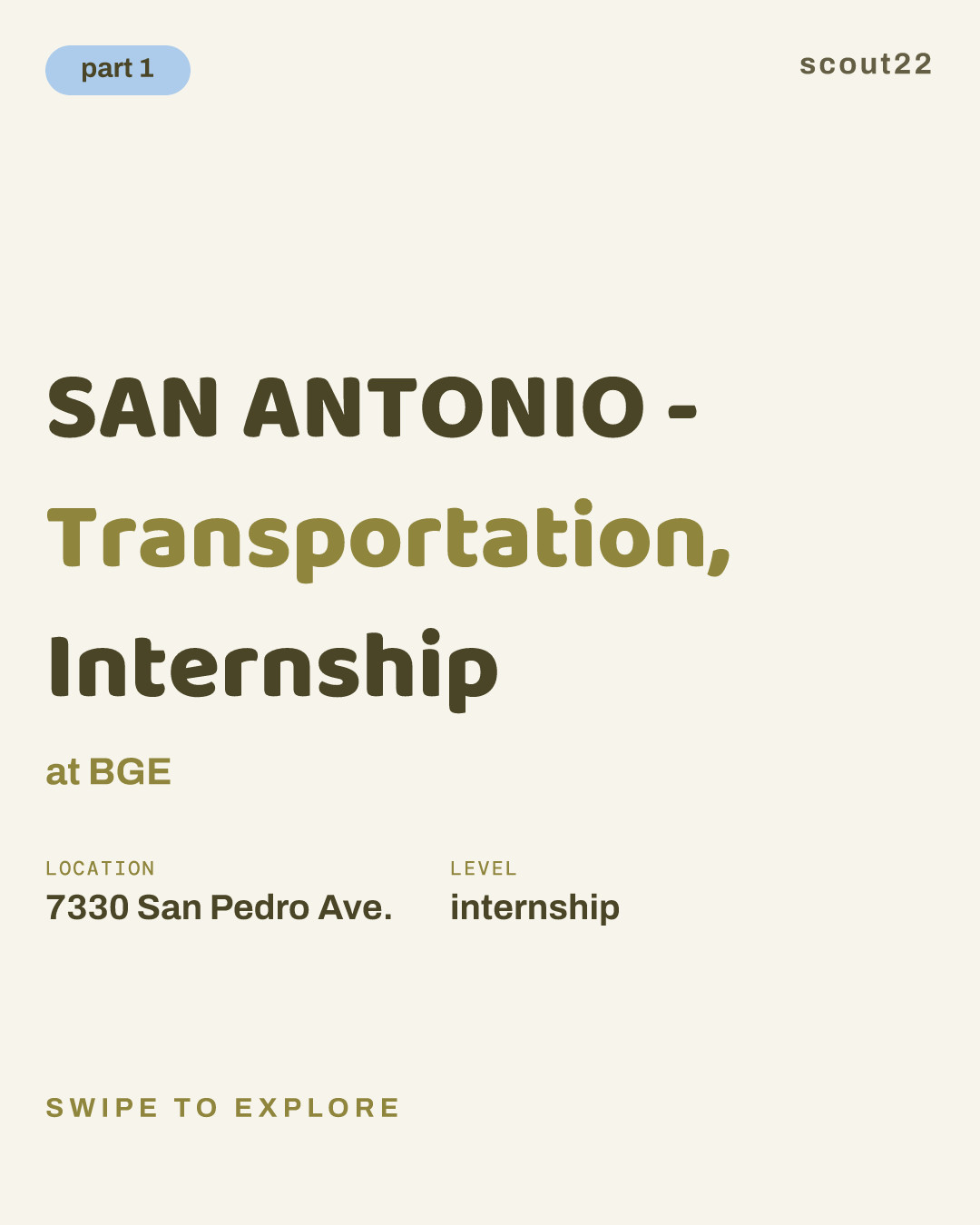 SAN ANTONIO - Transportation, Internship at BGE