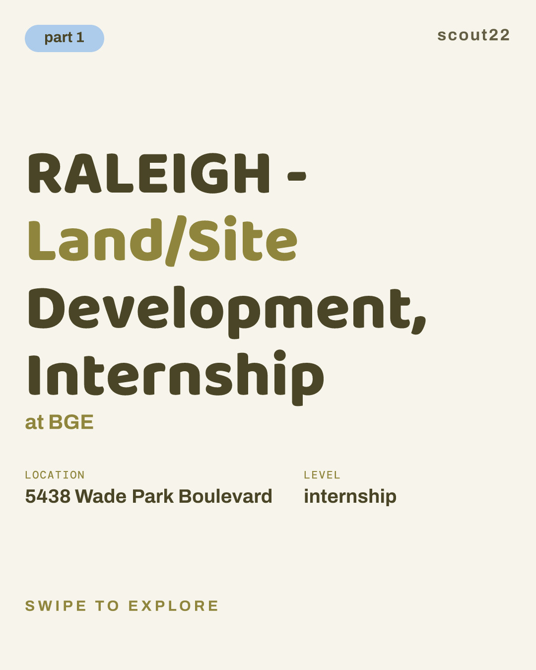 RALEIGH - Land/Site Development, Internship at BGE