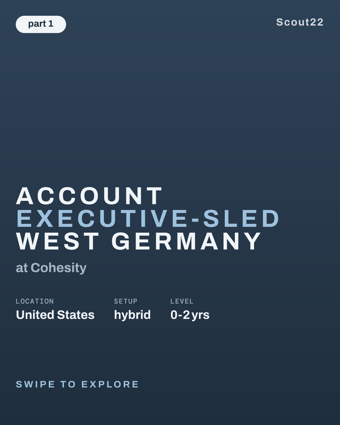 Account Executive-SLED West Germany at Cohesity