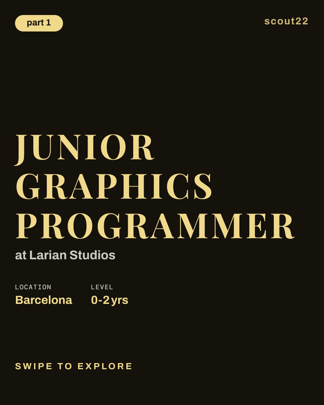 Junior Graphics Programmer at Larian Studios