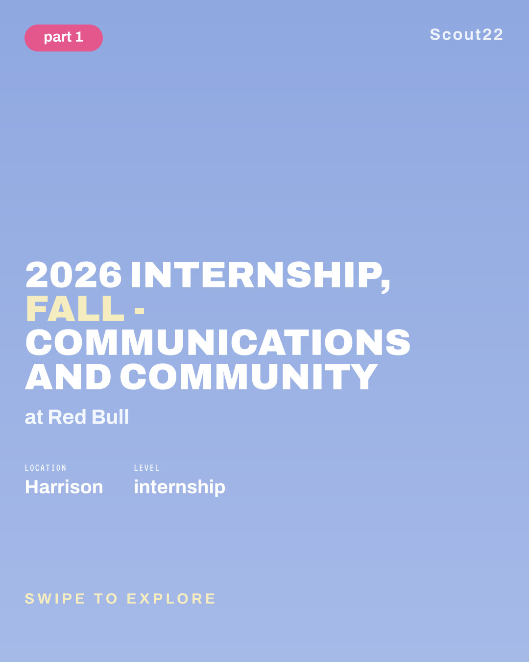 2026 Internship, Fall - Communications and Community at Red Bull