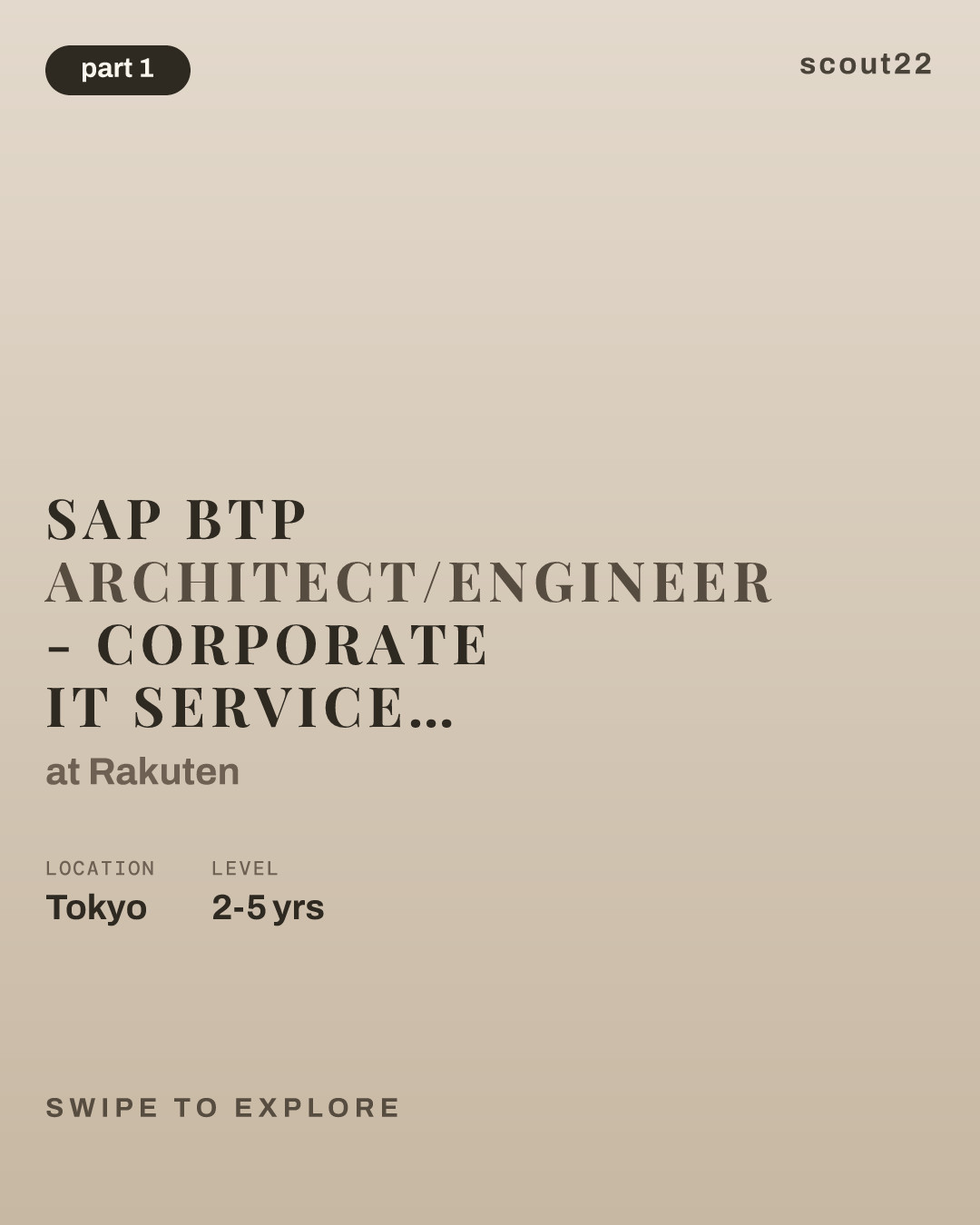 SAP BTP Architect/Engineer - Corporate IT Service Department (CITSD) at Rakuten