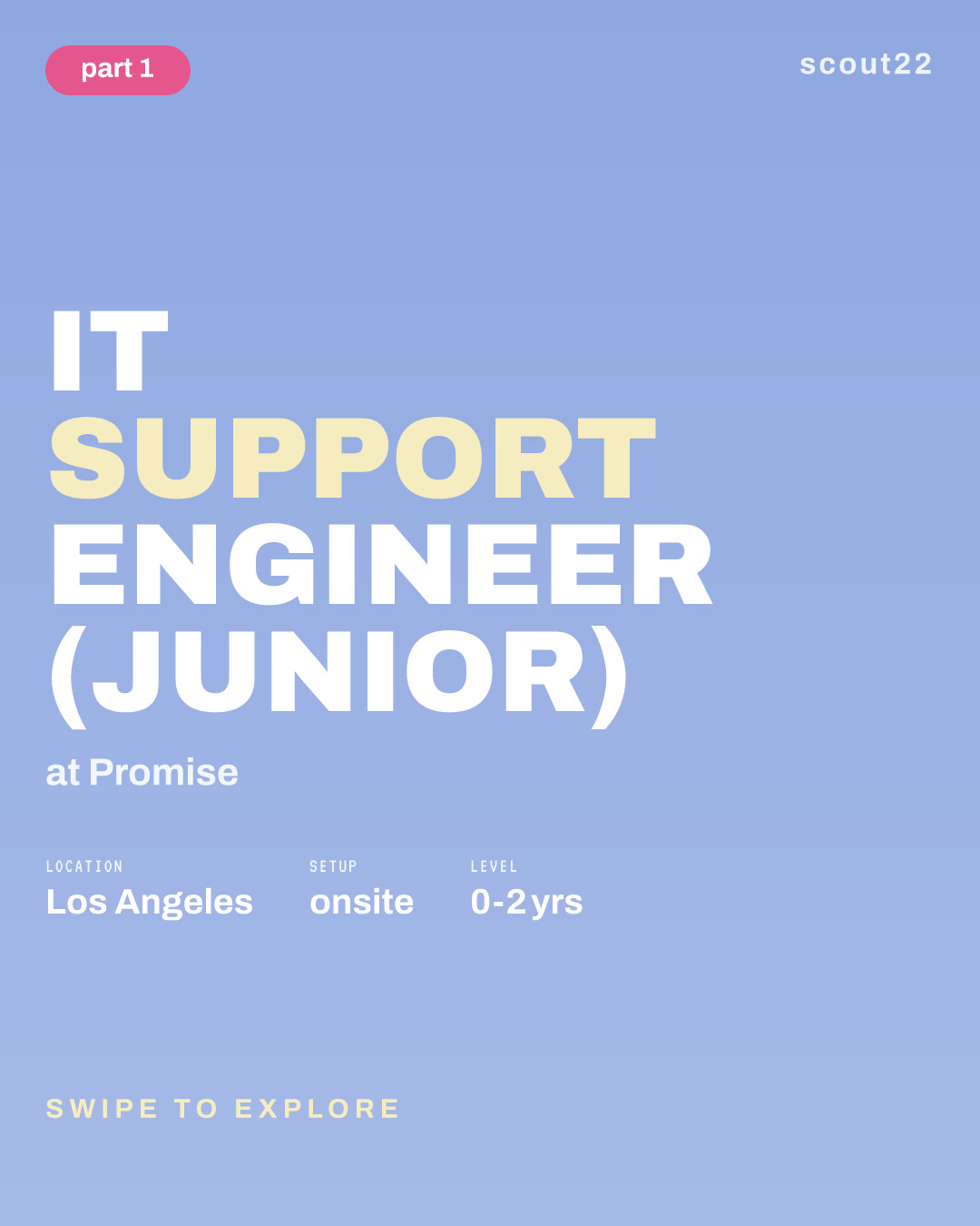 IT Support Engineer (Junior) at Promise