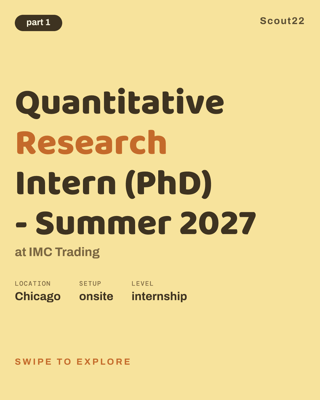 Quantitative Research Intern (PhD) - Summer 2027 at IMC Trading