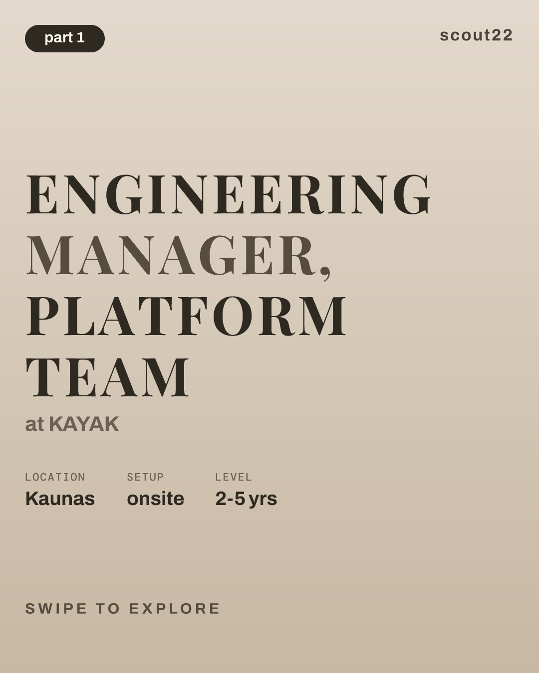 Engineering Manager, Platform Team at KAYAK