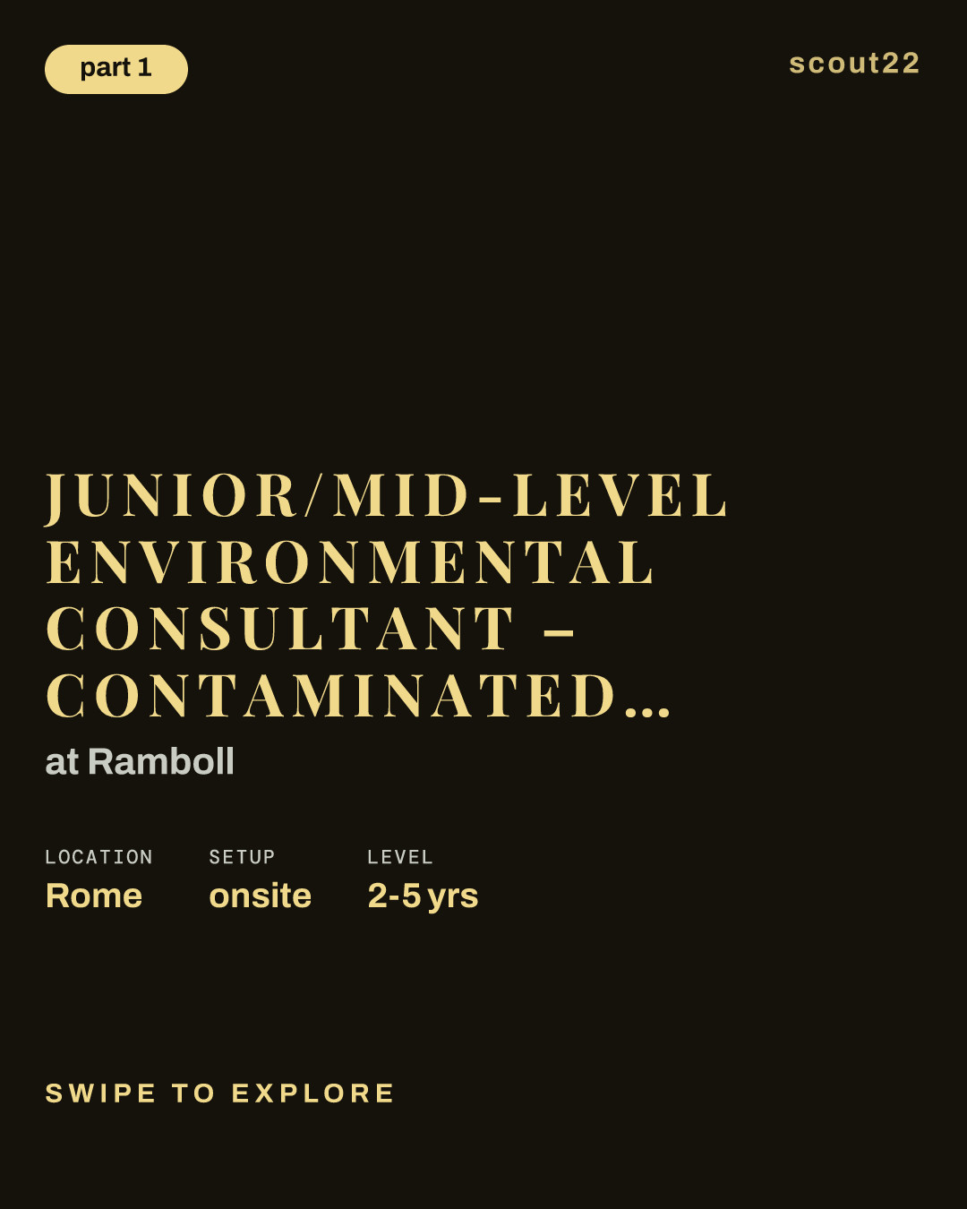Junior/Mid-Level Environmental Consultant – Contaminated Sites and Remediation at Ramboll